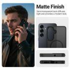 Crong Hybrid Matte Magnetic - Etui MagSafe Samsung Galaxy S25 (biały) - zdjęcie