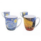Kubki 400 ml - 2 szt. - V. van Gogh / Taras kawiarni nocą i Gwiaździsta noc (830-7219) - zdjęcie