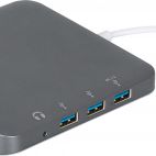 Stacja dokująca eSTUFF USB-C Docking Hub - szara - zdjęcie