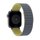Pasek do Apple Watch 38/40/41/42 mm JCPAL FlexForm Szary/Żółty S - zdjęcie