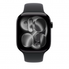 Apple Watch S11 42mm aluminium w kolorze onyks z paskiem sportowym w kolorze czarnym S/M - zdjęcie