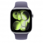 Apple Watch S11 46mm aluminium w kolorze srebrnym z paskiem sportowym w kolorze mleczny fiolet S/M - zdjęcie