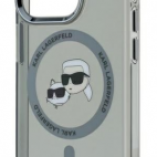 Etui do iPhone 15 Pro Max Karl Lagerfeld IML Metal MagSafe czarne - zdjęcie