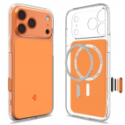 Etui do iPhone 17 Pro Spigen Ultra Hybrid T MagSafe - przeźroczysty/pomarańczowy - zdjęcie