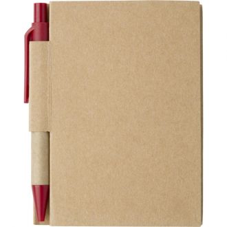 Notes Eco1 z długopisem - Czerwony - zdjęcie główne