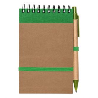 Notes Eco2 z długopisem - Zielony - zdjęcie główne