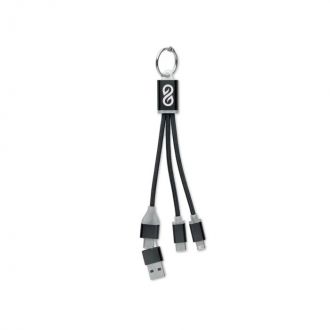 Kabel ładujący 4 w 1 typu C - BLUE - Czarny - zdjęcie główne
