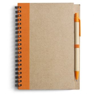 Notes Eco3 z długopisem - Pomarańczowy - zdjęcie główne