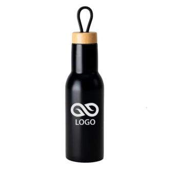 Butelka próżniowa 400ml Lome - Czarny - zdjęcie główne