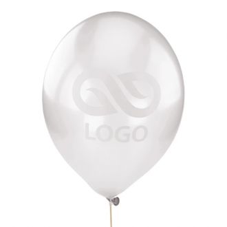 Balony z logo - Balon metalizowany 30cm - Biały - zdjęcie główne