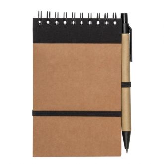 Notes Eco2 z długopisem - Czarny - zdjęcie główne