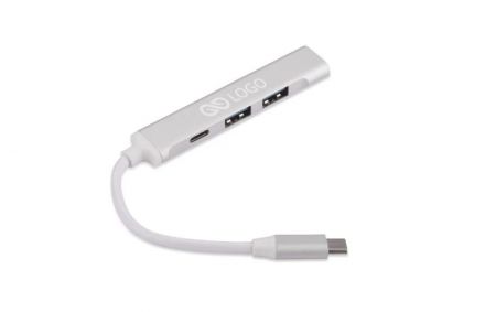 Rozdzielacz HUB USB - ROSKO - Srebrny - zdjęcie główne