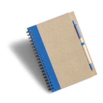 Notes Eco3 z długopisem - Niebieski - zdjęcie główne
