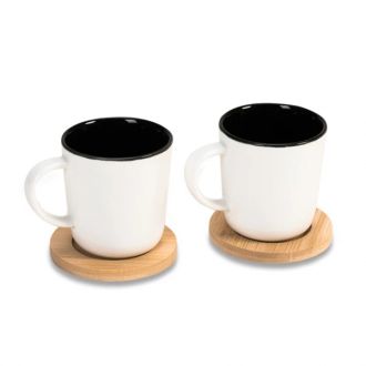 Zestaw 2 ceramicznych kubków Kerala - Biały - zdjęcie główne