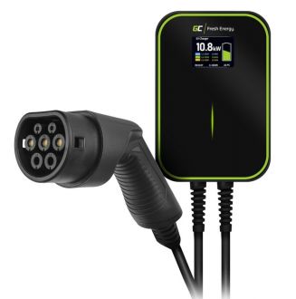 ŁADOWARKA DO SAMOCHODÓW ELEKTRYCZNYCH Green Cell WALLBOX EV POWERBOX 22kW TYPE 2 (6m) 3-FAZ EV14 - zdjęcie główne