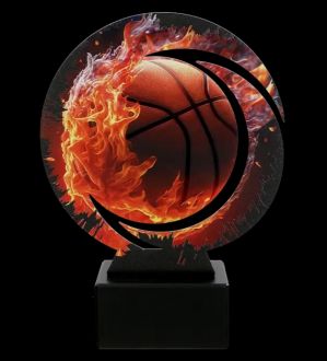 Trofeum metalowe z marmurową podstawą - Koszykówka - zdjęcie główne