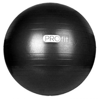 Piłka gimnastyczna Profit 75 cm czarna z pompką DK 2102 - zdjęcie główne