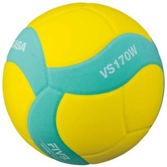 Piłka siatkowa MIKASA VS170W zielono-żółta rozmiar 5 dla dzieci - zdjęcie główne
