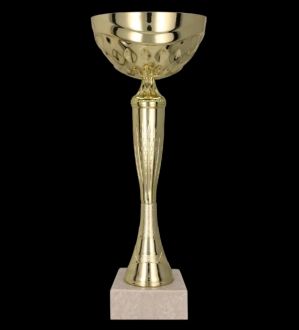 Puchar metalowy złoty - TYSIL H-36,5cm, R-140mm 9059A - zdjęcie główne