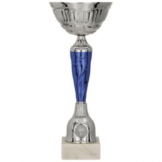 Puchar Tryumf 9258 srebrno-niebieski metalowy - zdjęcie główne