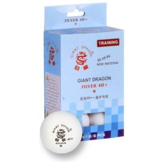 Piłeczki do tenisa stołowego ping-ponga 6szt. Giant Dragon Silver Star białe - zdjęcie główne