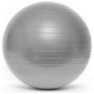 Piłka gimnastyczna fitness SMJ 65cm srebrna z pompką - zdjęcie główne