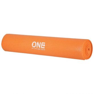 Mata do ćwiczeń fitness, jogi HMS ONE YM02 173x61cm pomarańczowa - zdjęcie główne