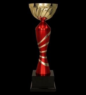 Puchar metalowy złoto-burgundowy - ORAR RD H-46,5cm, R-160mm 7224A - zdjęcie główne