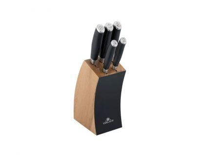 Komplet 5 noży kuchennych w bloku - 991 DECO Black - zdjęcie główne