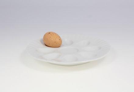 Półmisek na jajka 21 cm - C000 IWONA Biała - zdjęcie główne