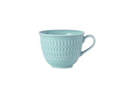 Filiżanka 250 ml - SOFIA / LB05 Zielona + Talerz płytki 21 cm - SOFIA / LB05 Zielona + Spodek 15,7 cm - SOFIA / LB05 Zielony - zdjęcie główne