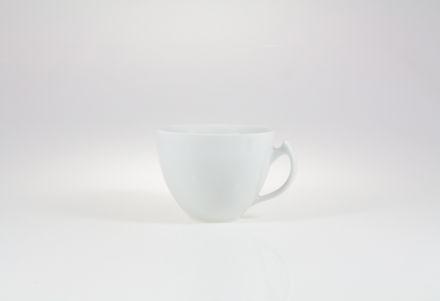 Filiżanka 0,25 l - C000 AKCENT biały + Talerz deserowy 18 cm - C000 AKCENT Biały + Spodek 14,5 cm - C000 AKCENT Biały - zdjęcie główne