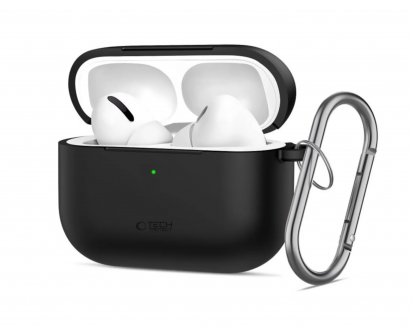 Etui do AirPods Pro 3 Tech-Protect Silicone Hook - czarne - zdjęcie główne