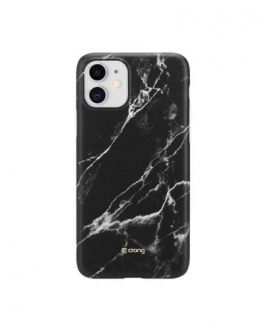 Etui do iPhone 11 Crong Marble Cover - czarne - zdjęcie główne