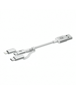 Kabel Mophie USB-A do microUSB, USB-C, lightning 1m - biały - zdjęcie główne