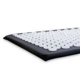 Duża mata do akupresury z poduszką i pokrowcem - 130 cm HyperMotion czarno-biała