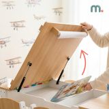 Wielofunkcyjny zestaw mebli dla dzieci - stół z 2 krzesełkami, organizerem i rolką papieru