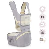 Ergonomiczne nosidełko dla niemowlaka - AMY 10w1 - 0-36 miesięcy, szare