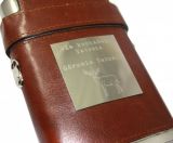 Piersiówka Manierka 240ml 3 Kieliszki w Etui +GRAWER