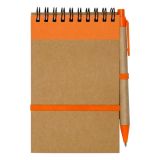 Notes Eco2 z długopisem - Pomarańczowy