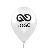 Balony z nadrukiem - Balon 30cm - Biały z Logo