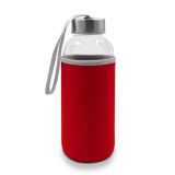 Szklana butelka 420 ml Bob - czerwony