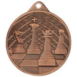 Medal brązowy stalowy Szachy średnica 50 mm