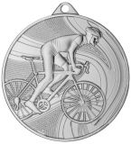 Medal stalowy srebrny - kolarstwo - 50mm MMC38050