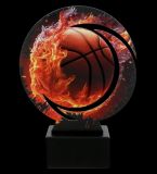 Trofeum metalowe z marmurową podstawą - Koszykówka