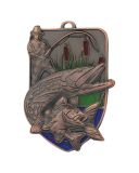 Medal metalowy brązowy WĘDKARSTWO M07/B