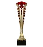 Puchar plastikowy złoto-czerwony H-35,5cm 9232C