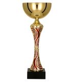 Puchar metalowy złoto-czerwony H-24,5cm, R-80mm 8364G