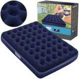 Materac welurowy dwuosobowy 203x152x22cm BESTWAY granatowy
