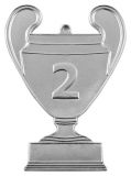 Medal metalowy srebrny Numer 2 CUP2